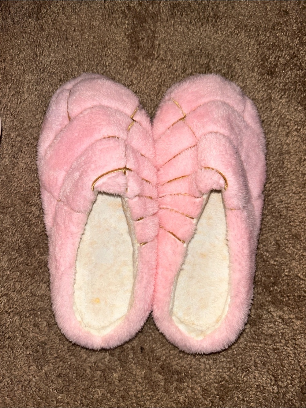 Pan Dulce Slippers- PANtunflas  Plush Pink Women's Slippers
